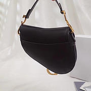 Dior saddle bag original leather black 20cm | M0446 - 2