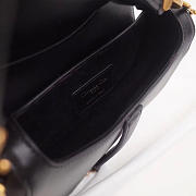 Dior saddle bag original leather black 20cm | M0446 - 5