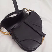 Dior saddle bag original leather black 20cm | M0446 - 6