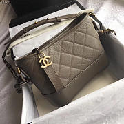 Chanel's gabrielle small hobo bag dark gray  - 2