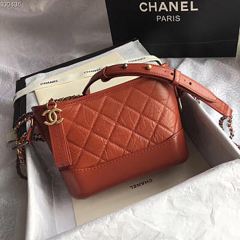 Chanel's gabrielle small hobo bag orange 