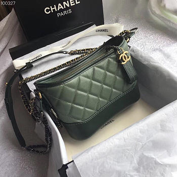 Chanel's gabrielle small hobo bag green 