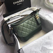 Chanel's gabrielle small hobo bag green  - 2