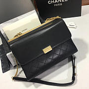 Chanel original single double c flip bag black large - 2