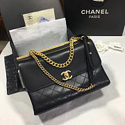 Chanel original single double c flip bag black large - 6