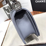 Chanel sheepskin classic diamond hot mama burst grey silver hardware | A67086 - 4