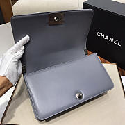 Chanel sheepskin classic diamond hot mama burst grey silver hardware | A67086 - 6