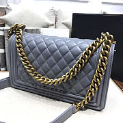 Chanel sheepskin classic diamond hot mama burst gray gold hardware | A67086 - 2