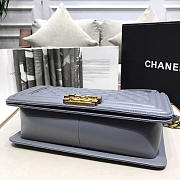 Chanel sheepskin classic diamond hot mama burst gray gold hardware | A67086 - 4