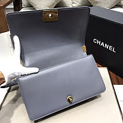 Chanel sheepskin classic diamond hot mama burst gray gold hardware | A67086 - 5