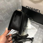 Chanel original quality 67086 large v fine ball black silver hardware - 6