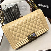 Chanel sheepskin classic rhombic hot mom explosion apricot bronze hardware | 67086  - 4