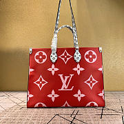 LV Onthego Handbag GM Red Plus Powder | M44570 - 1