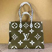 LV Onthego Handbag GM Green Plus White | M44570  - 1