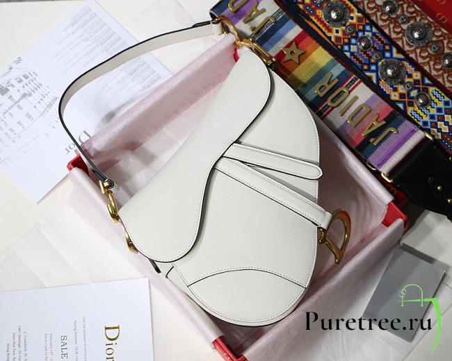 Dior saddle bag white 25 cm - 1