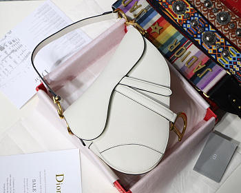 Dior saddle bag white 25 cm