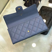 Chanel classic cf long lychee purse smog blue - 3
