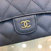 Chanel classic cf long lychee purse smog blue - 5