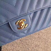 Chanel Classic Chevron Flap Bag Light Blue 25cm  - 6