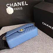 Chanel Classic Chevron Flap Bag Light Blue 25cm  - 5