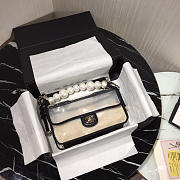 CohotBag chanel transparent pvc pearl sandbag black - 1