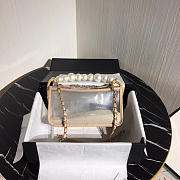 CohotBag chanel transparent pvc pearl sandbags pink - 4