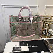 Chanel spring and summer explosions pvc lambskin color transparent handbag pink - 1