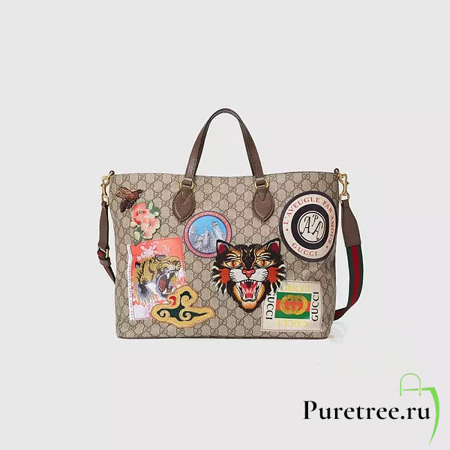 Gucci 2019 new men's bag fashion applique embroidery handbag - 1