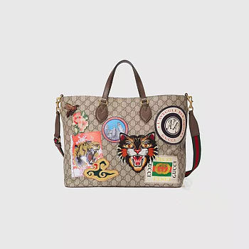 Gucci 2019 new men's bag fashion applique embroidery handbag