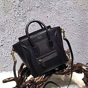 CohotBag celine nano luggage shoulder bag in black smooth calfskin 1008 - 1