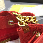 Chanel's latest drawstring bucket bag big red - 6
