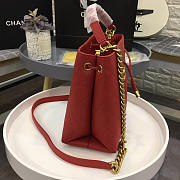 Chanel's latest drawstring bucket bag big red - 4
