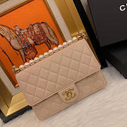 Chanel classic rhomboid cover bag beige - 2