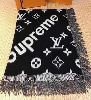 louis vuitton supreme CohotBag scarf black 