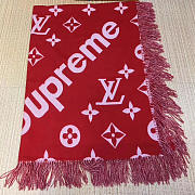 louis vuitton supreme scarf red 3089 - 1