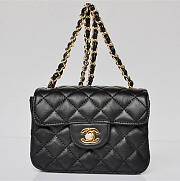 chanel lambskin leather flap bag with gold hardware black CohotBag  - 1