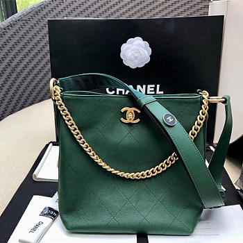 Chanel calfskin hobo handbag 93660#