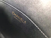 chanel flap bag with top handle black  - 2