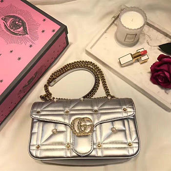 Gucci marmont bag silver | 2641