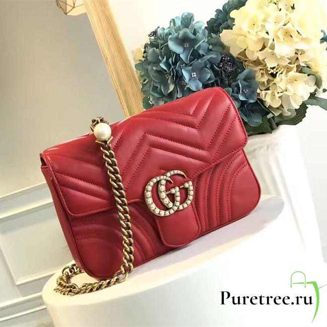 gucci marmont bag red CohotBag 2639 - 1