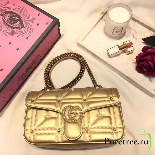 Gucci marmont bag gold | 2636 - 1