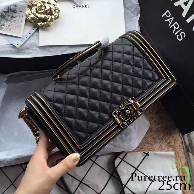 Chanel new original single bag black - 1