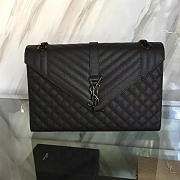 YSL envelop satchel black leather black metal 31 x 8.5 x 22cm - 1
