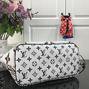 LV Neverfull Medium Size Handbag Big White Letter - 3