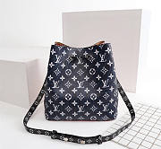 LV trendy bucket bag m44021 brown red and dark blue - 3