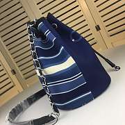 Chanel canvas bucket bag dark blue - 4