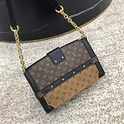 Lv soft trunk clutch canvas printing handbag - 6