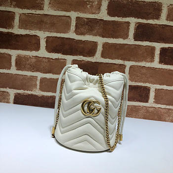 CohotBag gucci white gg marmont gold vuckle leather