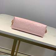 LV pink cosmetic bag embossed leather - 6