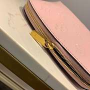 LV pink cosmetic bag embossed leather - 3